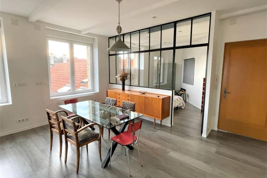 Ferienwohnung Superbe Loft 100M2 Proche Cathedrale Avec Parking Reims Exterior foto