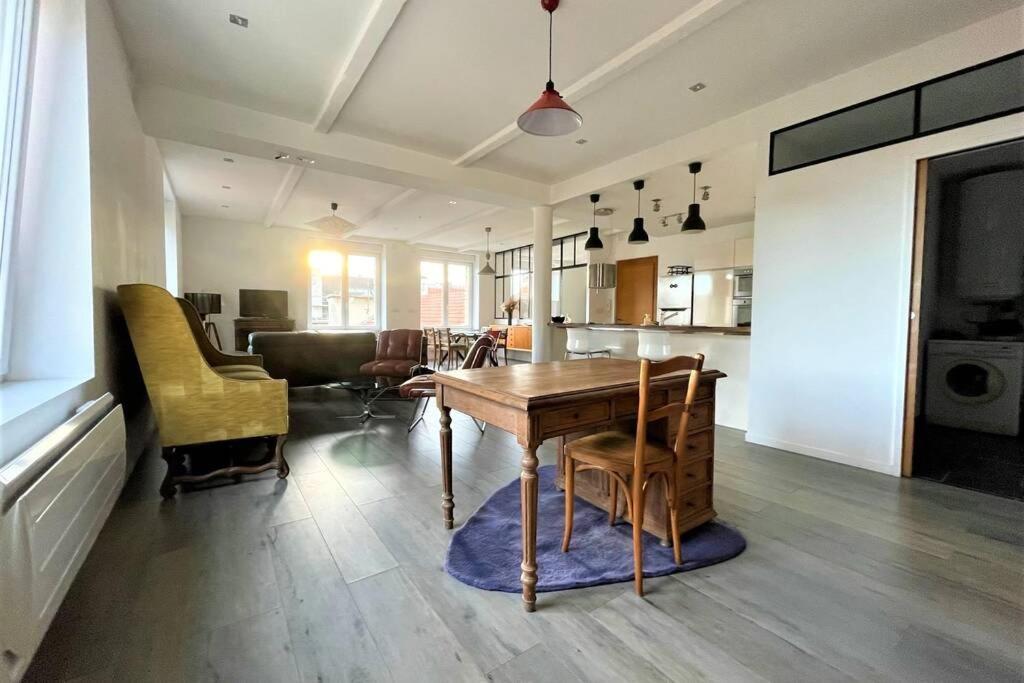 Ferienwohnung Superbe Loft 100M2 Proche Cathedrale Avec Parking Reims Exterior foto